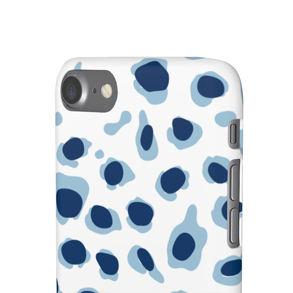 Preppy Leopard Blue + Navy Phone Case