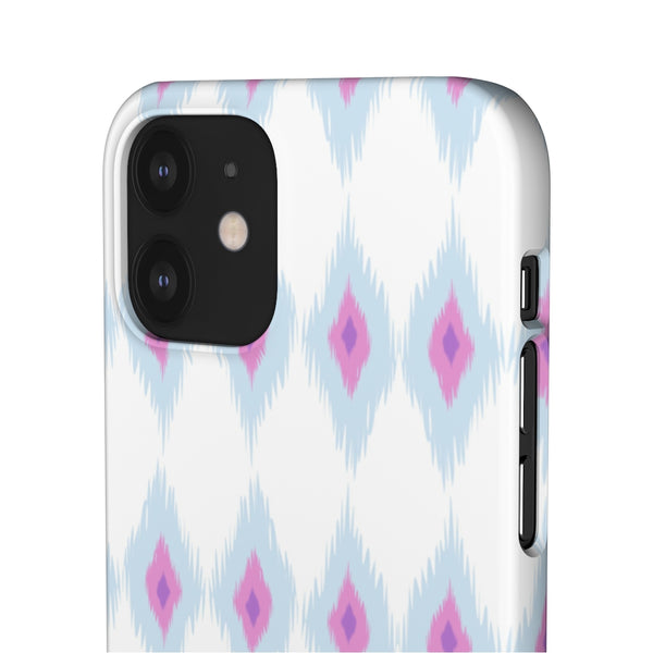 Chic Ikat Aqua + Pink Phone Case