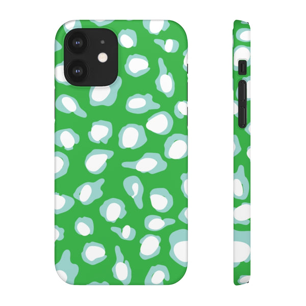 Chic Spots Green + Aqua Phone Case