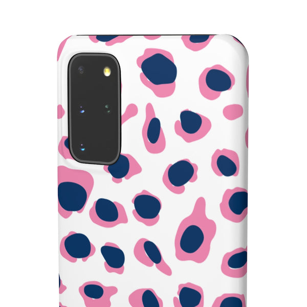 SLEEK Version Pretty Printing X Beautycounter Phone Case Preppy Leopard Navy + Pink Spots