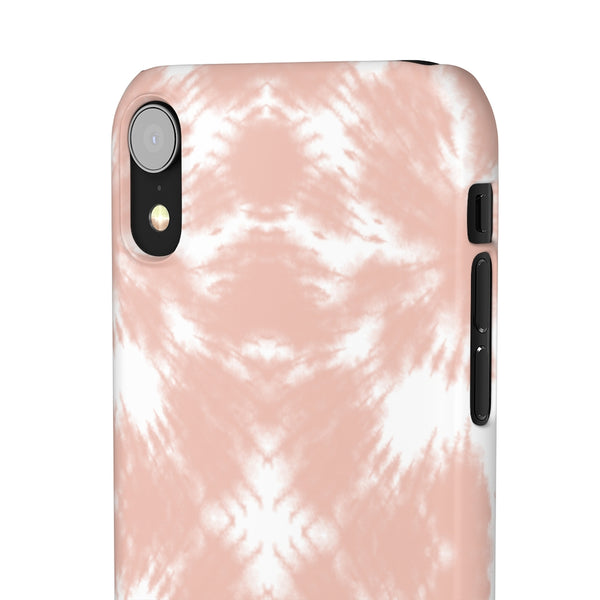 Tie Dye Shibori Blush + White Phone Case