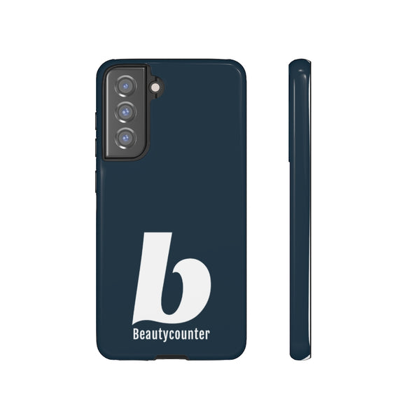 TOUGH Version Pretty Printing X Beautycounter Limited Edition Case Navy with White logo