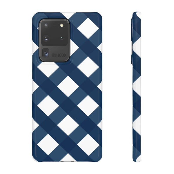 Ginghman Navy + White Blue Phone Case