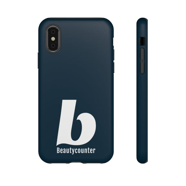 TOUGH Version Pretty Printing X Beautycounter Limited Edition Case Navy with White logo
