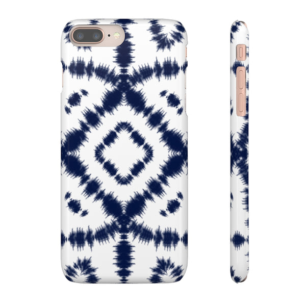 Shibori Navy + White Phone Case