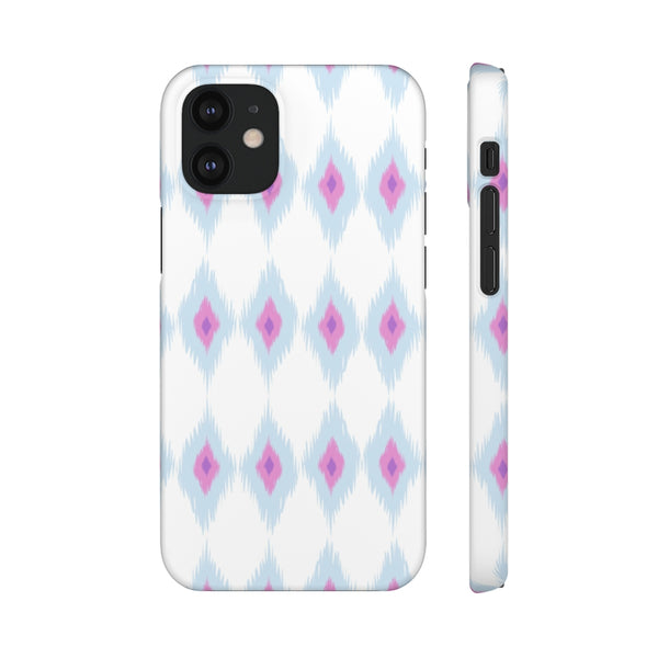 Chic Ikat Aqua + Pink Phone Case