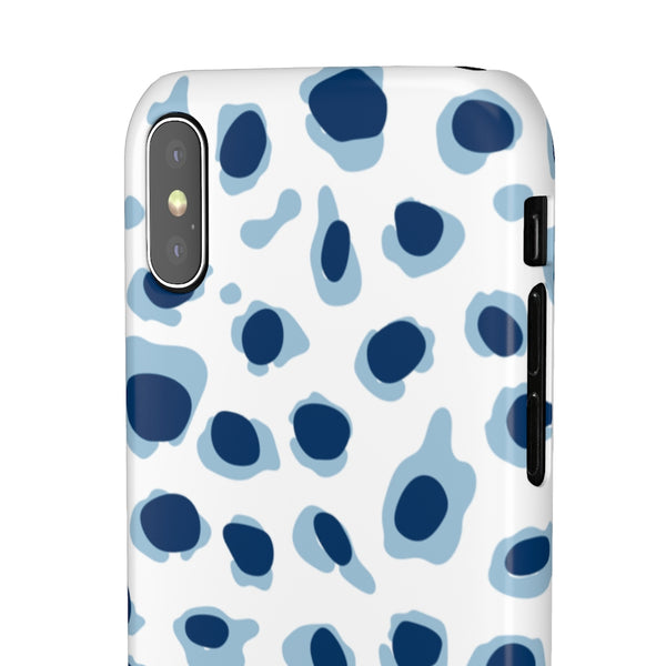 Preppy Leopard Blue + Navy Phone Case