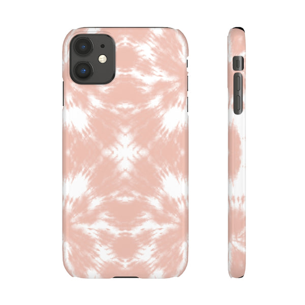 Tie Dye Shibori Blush + White Phone Case