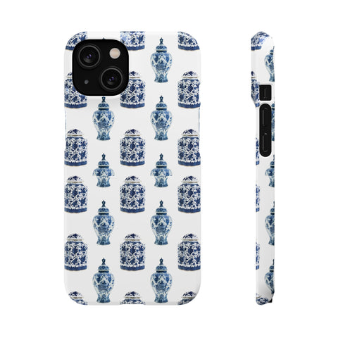 Chinoiserie Chic Blue and White Vase Preppy Phone Case