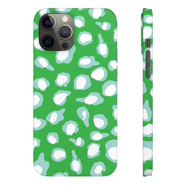 Chic Spots Green + Aqua Phone Case