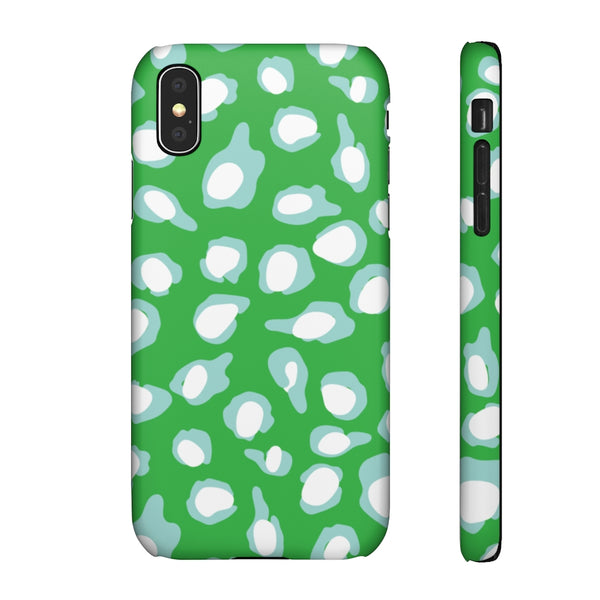 Chic Spots Green + Aqua Phone Case