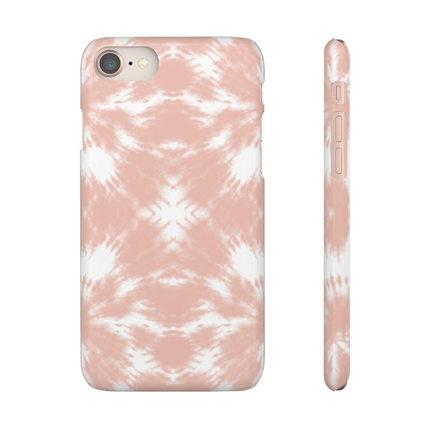 Tie Dye Shibori Blush + White Phone Case