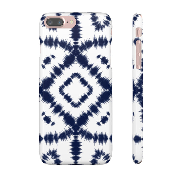 Shibori Navy + White Phone Case