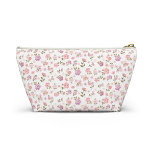 Preppy Floral Shabby Chic - Accessory Zip Pouch Available in Two Sizes