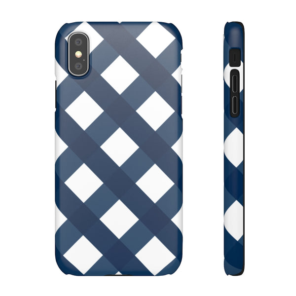 Ginghman Navy + White Blue Phone Case