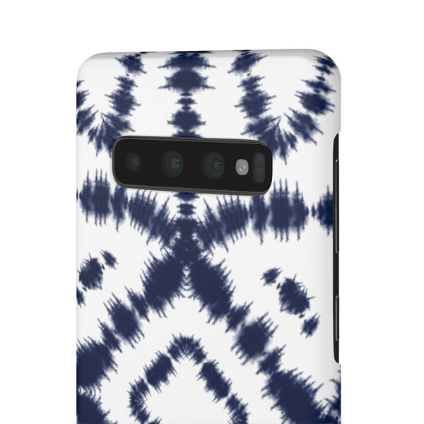 Shibori Navy + White Phone Case