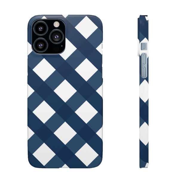 SLEEK Version Pretty Printing x Beautycounter Classic Navy Gingham Phone Case