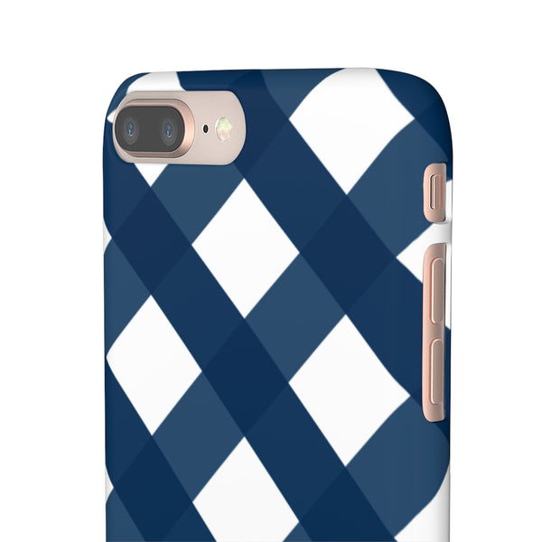 Ginghman Navy + White Blue Phone Case
