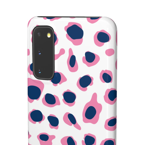 SLEEK Version Pretty Printing X Beautycounter Phone Case Preppy Leopard Navy + Pink Spots