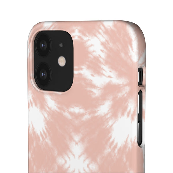 Tie Dye Shibori Blush + White Phone Case