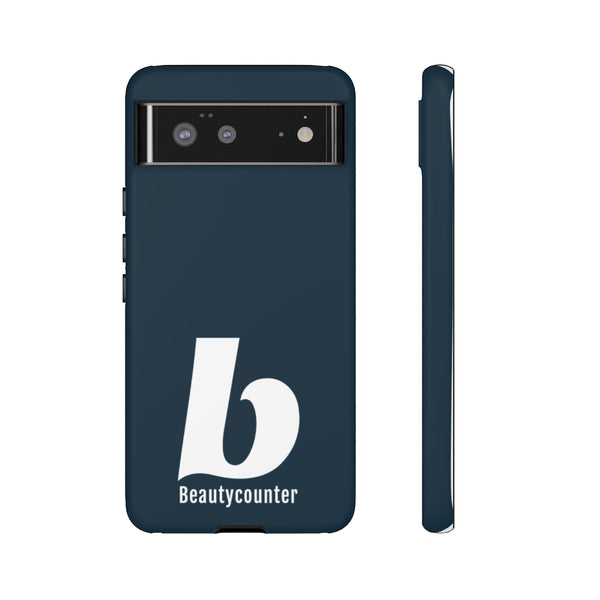TOUGH Version Pretty Printing X Beautycounter Limited Edition Case Navy with White logo