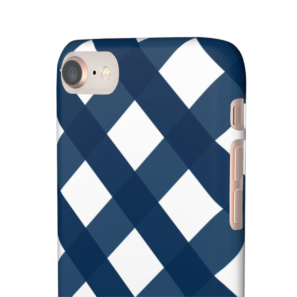 Ginghman Navy + White Blue Phone Case