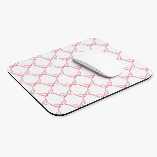 Mouse Pad Watercolor Preppy Bows Pink dorm room home office school supplies