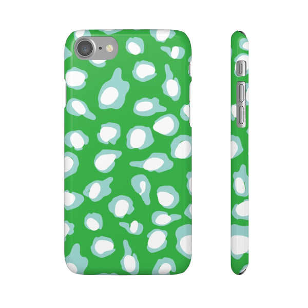 Chic Spots Green + Aqua Phone Case