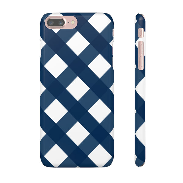 Ginghman Navy + White Blue Phone Case