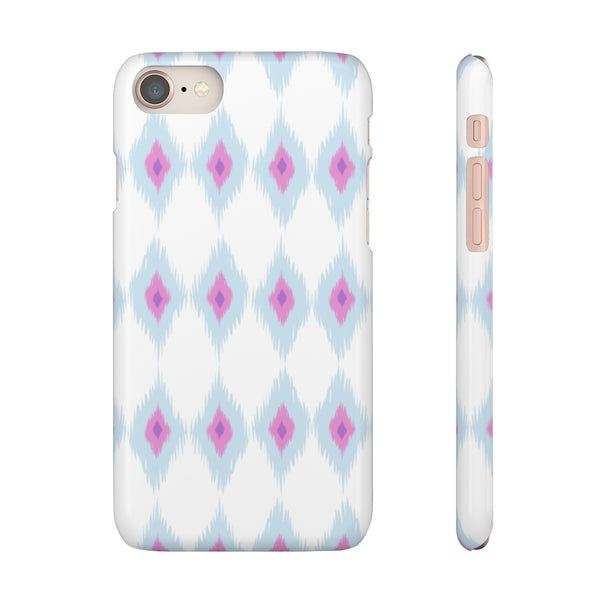 Chic Ikat Aqua + Pink Phone Case