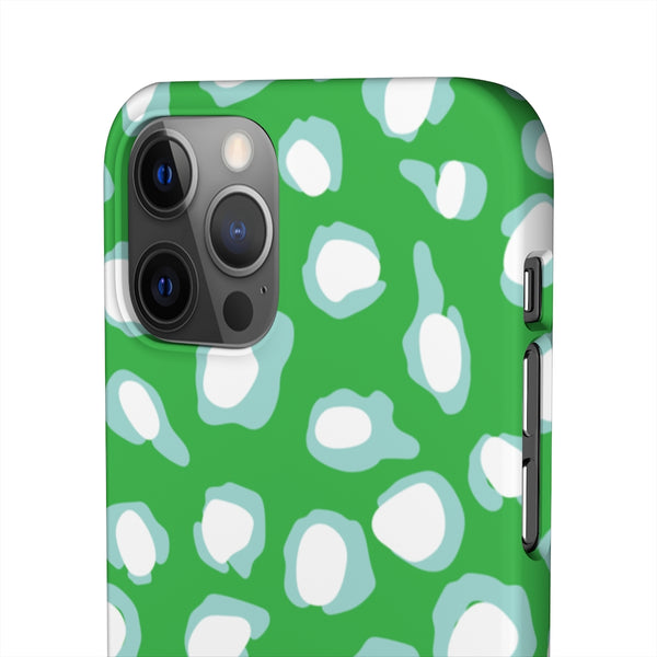 Chic Spots Green + Aqua Phone Case