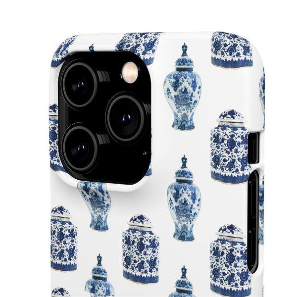 Chinoiserie Chic Blue and White Vase Preppy Phone Case