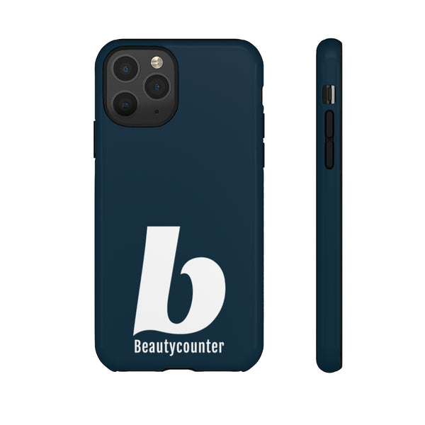 TOUGH Version Pretty Printing X Beautycounter Limited Edition Case Navy with White logo