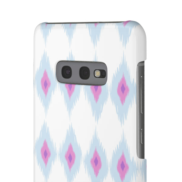 Chic Ikat Aqua + Pink Phone Case