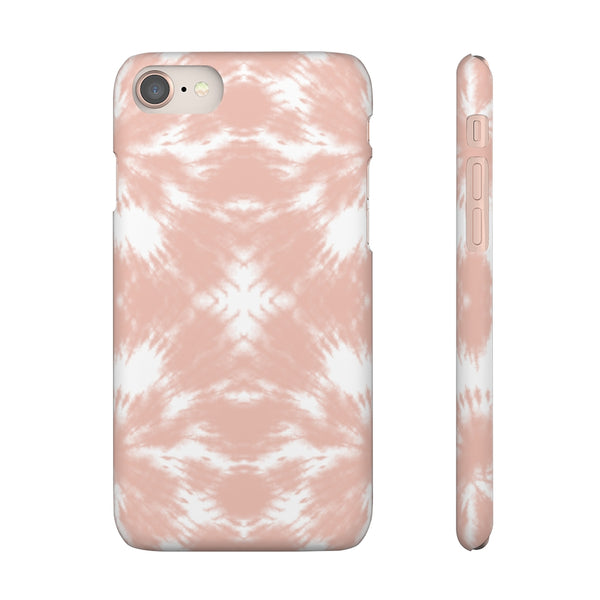 Tie Dye Shibori Blush + White Phone Case