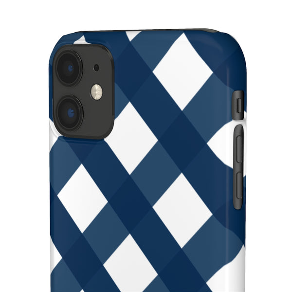 Ginghman Navy + White Blue Phone Case