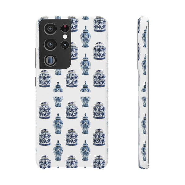 Chinoiserie Chic Blue and White Vase Preppy Phone Case