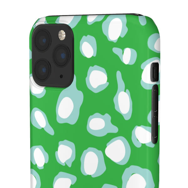 Chic Spots Green + Aqua Phone Case