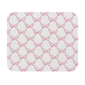 Mouse Pad Watercolor Preppy Bows Pink dorm room home office school supplies