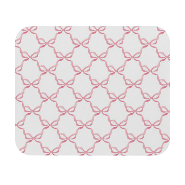 Mouse Pad Watercolor Preppy Bows Pink dorm room home office school supplies