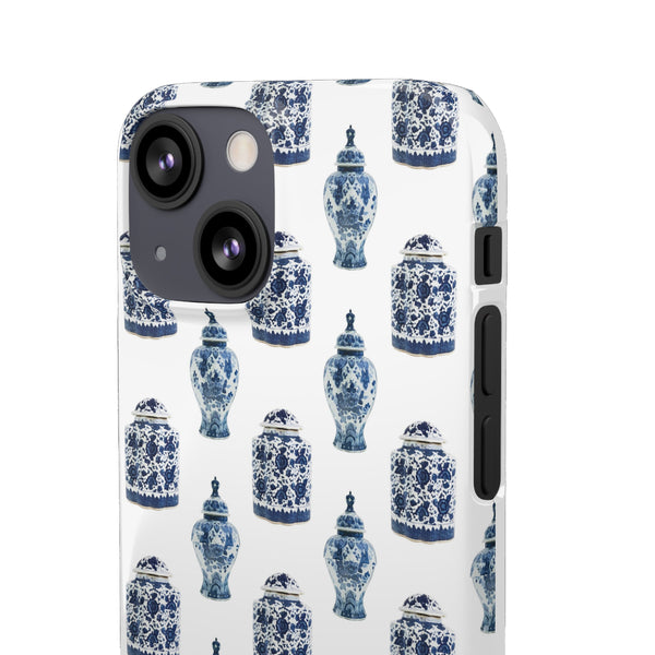 Chinoiserie Chic Blue and White Vase Preppy Phone Case