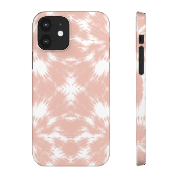 Tie Dye Shibori Blush + White Phone Case
