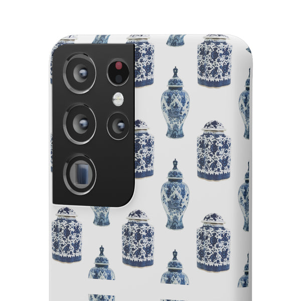 Chinoiserie Chic Blue and White Vase Preppy Phone Case