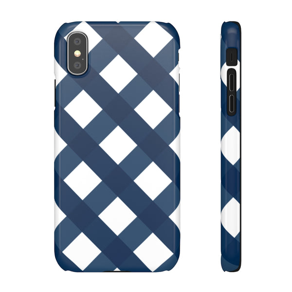 Ginghman Navy + White Blue Phone Case