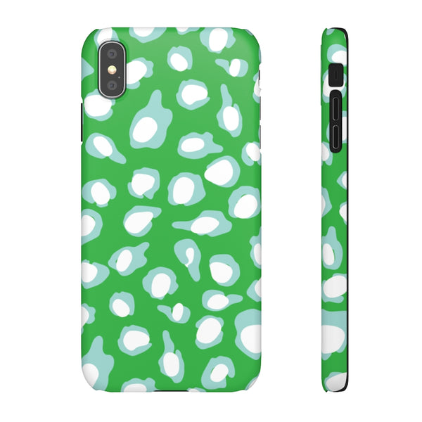 Chic Spots Green + Aqua Phone Case
