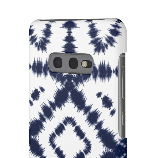 Shibori Navy + White Phone Case