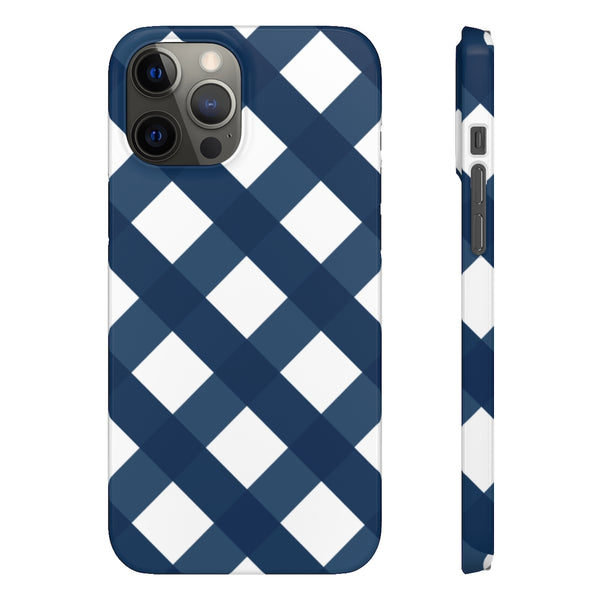Ginghman Navy + White Blue Phone Case
