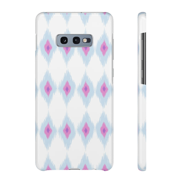 Chic Ikat Aqua + Pink Phone Case