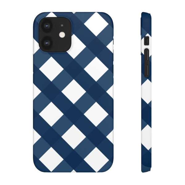 Ginghman Navy + White Blue Phone Case