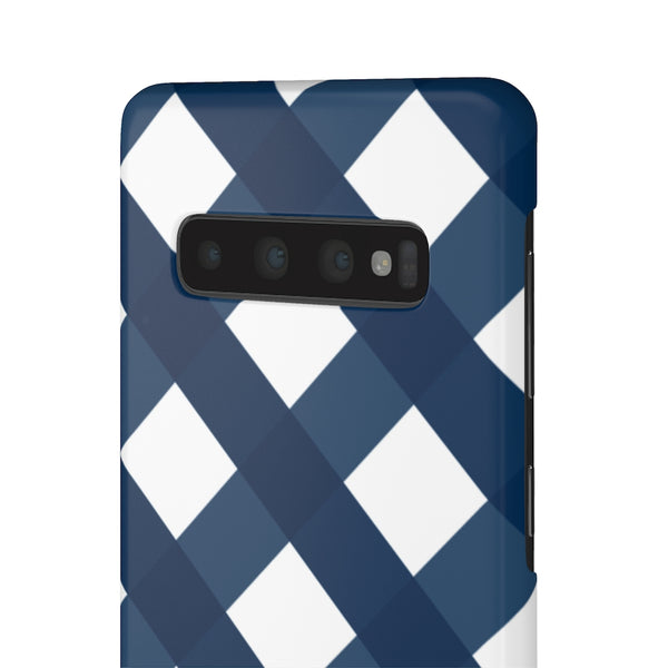 Gingham Navy + White Phone Case